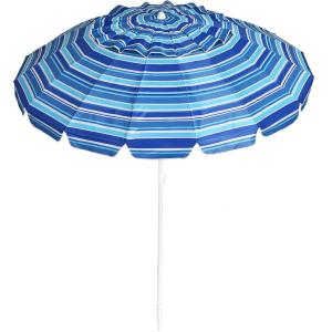Parasol de plage inclinable multicolore hauteur 185cm sans…