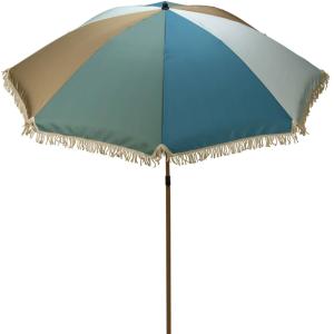 Parasol de plage multicolore avec frange diamètre 200cm