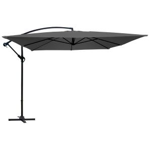 Parasol déporté 3x3m aluminium gris anthracite