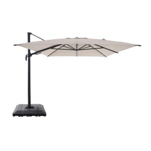 Parasol déporté 3x4m   housse   base beige