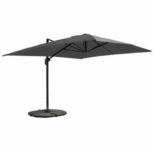 Parasol Déporté 3x4m Inclinable Rotatif   4 Dalles Lestées…