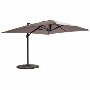 Parasol Déporté 3x4m Inclinable Rotatif   4 Dalles Lestées…