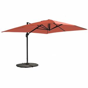 Parasol Déporté 3x4m inclinable rotatif   4 dalles lestées…
