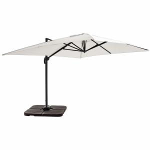 Parasol déporté 4x3 m 360° inclinable   4 dalles à lester b…