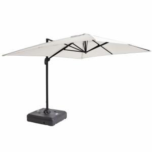 Parasol déporté 4x3 m 360° inclinable   à lester sur roues…