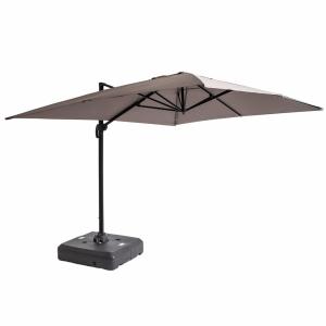 Parasol déporté 4x3 m 360° inclinable   à lester sur roues…