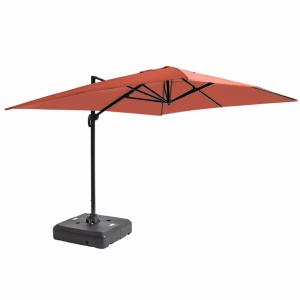 Parasol déporté 4x3 m inclinable   à lester sur roues terra…