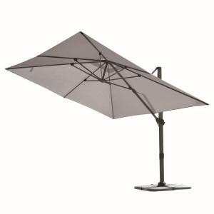 Parasol déporté 4x3m en aluminium gris anthracite