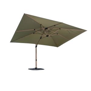 Parasol déporté 4x3m en aluminium vert