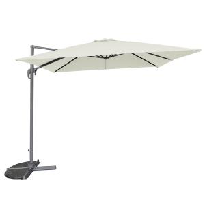 Parasol déporté écru 3x3 m