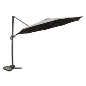 Parasol déporté et rotatif diamètre 3,5 m gris