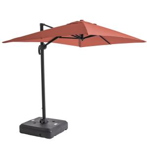 Parasol déporté inclinable 2x3 m et dalle sur roues terraco…