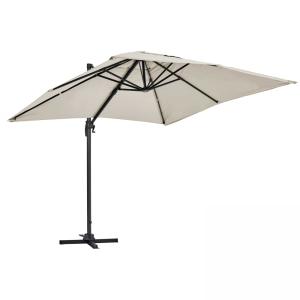 Parasol déporté inclinable et rotatif 2x3m en aluminium écr…
