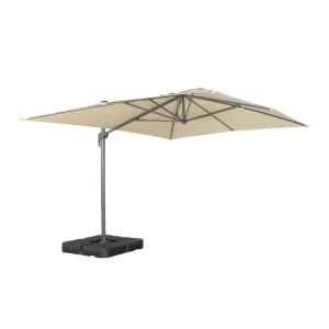Parasol déporté rectangulaire 3x4m écru   dalles à lester 5…