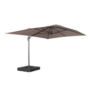 Parasol déporté rectangulaire 3x4m taupe   dalles à lester…