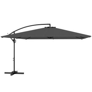 Parasol déporté rectangulaire avec manivelle toile polyeste…