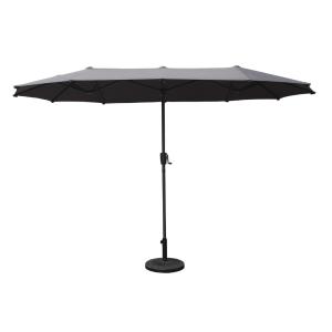 Parasol double 2x4m gris