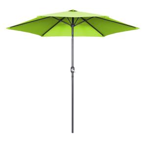 Parasol droit 3m inclinable à manivelle en aluminium vert