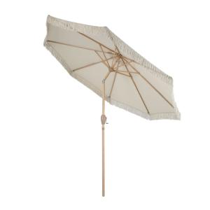 Parasol droit avec frange Ø2,7m - crème - SUNSET