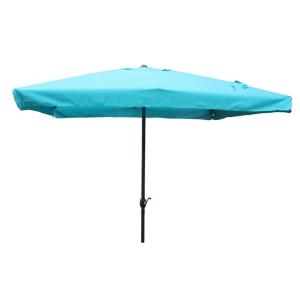 Parasol droit carré 3 x 3 m bleu