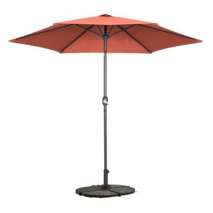 Parasol droit inclinable 3m et 4 dalles lestées aluminium t…