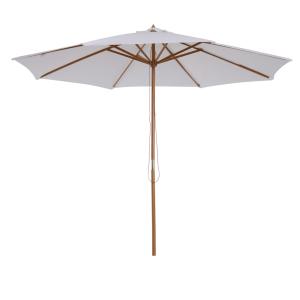 Parasol droit octogonal bois blanc