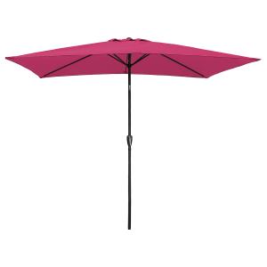 Parasol droit rectangulaire 2x3m en aluminium et toile fuch…