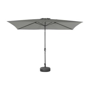 Parasol droit rectangulaire 2x3m, orientable, kaki, mât cen…