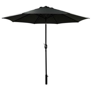 Parasol droit rond eko 2.5 m gris anthracite