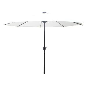 Parasol droit rond led diamètre 3 m écru