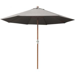 Parasol en bois 350 cm avec manivelle june gris