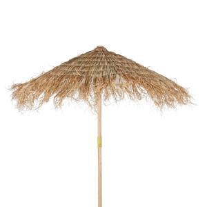 Parasol en bois de bouleau et fibre végétale tressée