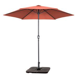 Parasol inclinable 3m et 4 dalles à lester remplissables te…