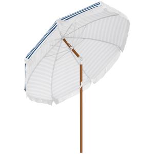 Parasol inclinable de jardin Ø 213 cm style vintage franges…