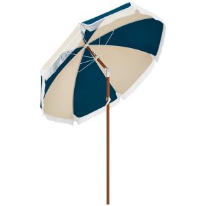 Parasol inclinable de jardin Ø 225 cm style vintage franges…
