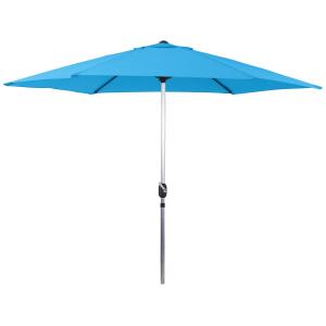 Parasol jardin aluminium bleu 300 x 300 x 240 cm