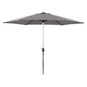 Parasol jardin aluminium gris 300 x 300 x 240 cm