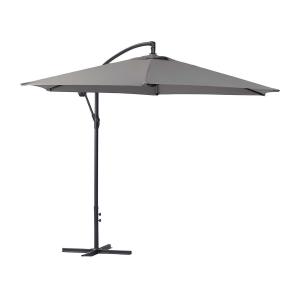 Parasol jardin aluminium gris 300 x 300 x 260 cm