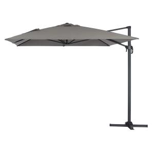 Parasol jardin aluminium gris 300 x 400 x 300 cm