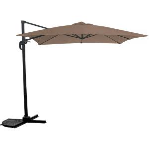 Parasol jardin aluminium marron 250 x 250 x 236 cm