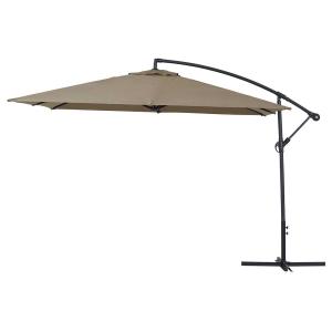 Parasol jardin aluminium marron 298 x 298 x 253 cm