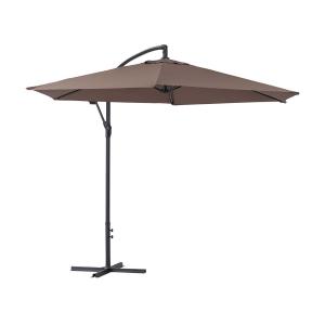 Parasol jardin aluminium marron 300 x 300 x 260 cm