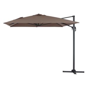 Parasol jardin aluminium marron 300 x 400 x 300 cm