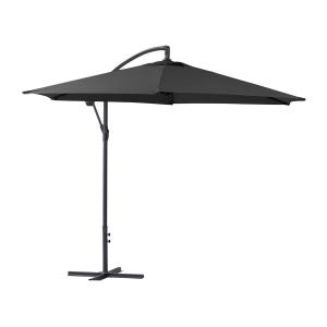 Parasol jardin aluminium noir 300 x 300 x 260 cm