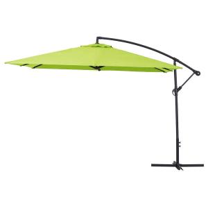 Parasol jardin aluminium vert 298 x 298 x 253 cm