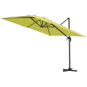 Parasol jardin aluminium vert 300 x 300 x 290 m