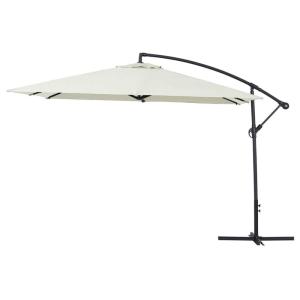 Parasol jardin en aluminium ecru 298 x 298 x 253 cm