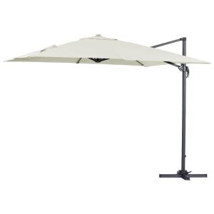 Parasol jardin en aluminium ecru 300 x 300 x 290 cm