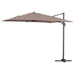 Parasol jardin en aluminium marron 300 x 300 x 290 cm