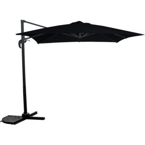 Parasol jardin en aluminium noir 250 x 250 x 236 cm